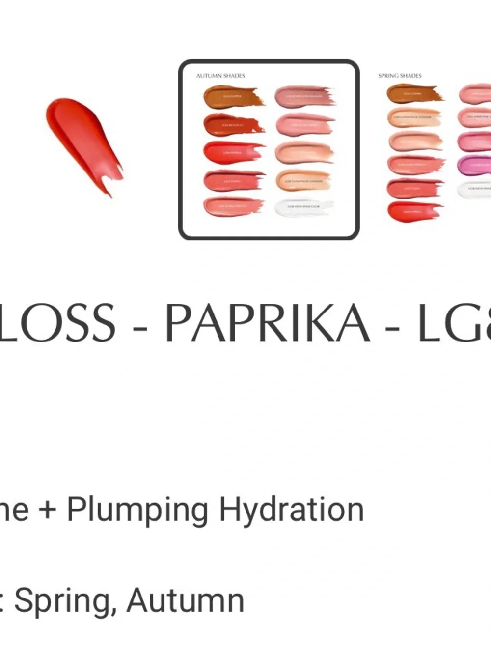 🩷 House of Colour Paprika Lip Shine #86 Autumn and Spring. Tried on once.